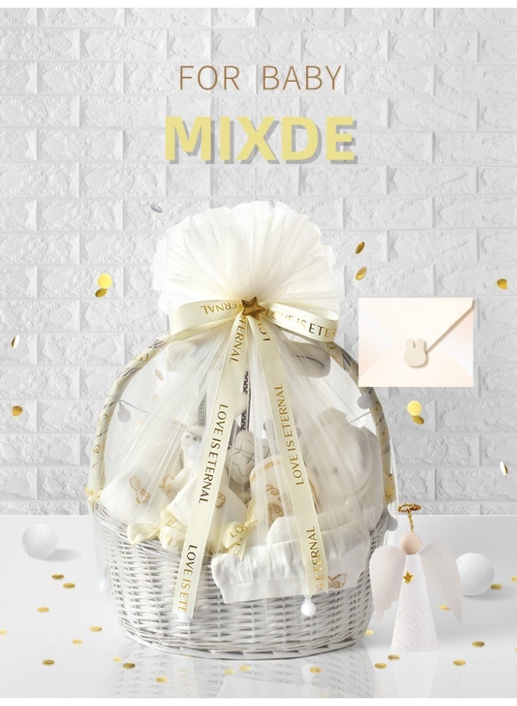 MIXDE 21 pieces of baby clothes, newborn gift box set, newly born one month old baby meeting gift supplies, light luxury high-end - Image 1